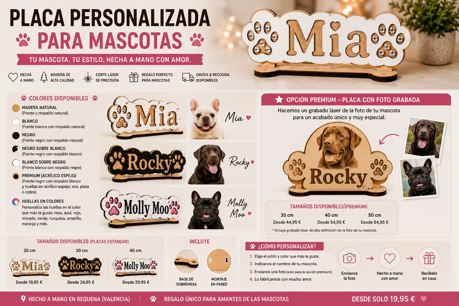 Pet plaque options